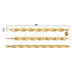 Miami Knight Chain Casting White Wax 3D Printing Service SWDB-253-W10.5