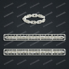 Miami Filigree Chain Casting White Wax 3D Printing Service SWDB-276-W10