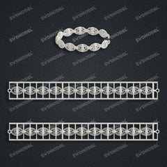 Miami Filigree Chain Casting White Wax 3D Printing Service SWDB-293-W8-01