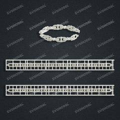 Miami Filigree Chain Casting White Wax 3D Printing Service SWDB-295-W9-02