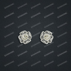 Jewelry set Filigree Earrings White Wax Casting Resin 3D Printing Service SWE015