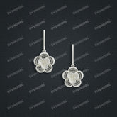 Jewelry set Filigree Earrings White Wax Casting Resin 3D Printing Service SWE016