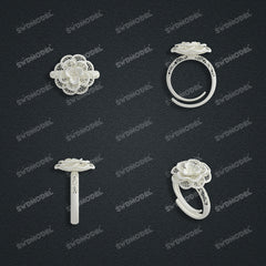 Jewelry set Filigree Ring White Wax Casting Resin 3D Printing Service SWR016