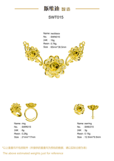 Jewelry set Filigree Set White Wax Casting Resin 3D Printing Service SWT015