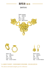 Jewelry set Filigree Set White Wax Casting Resin 3D Printing Service SWT018