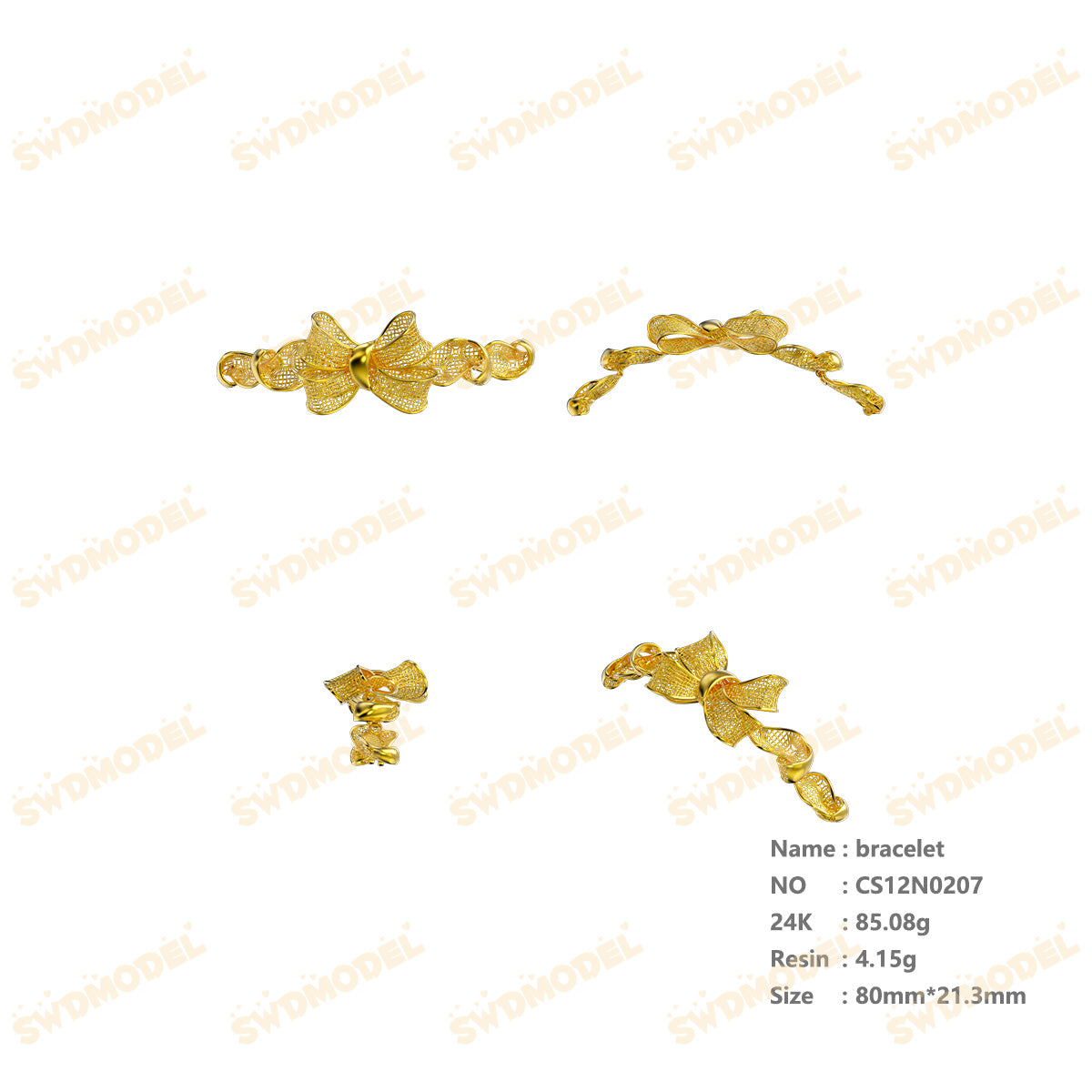 Jewelry set  Filigree Set   White Wax Casting Resin 3D Printing Service  CNF80