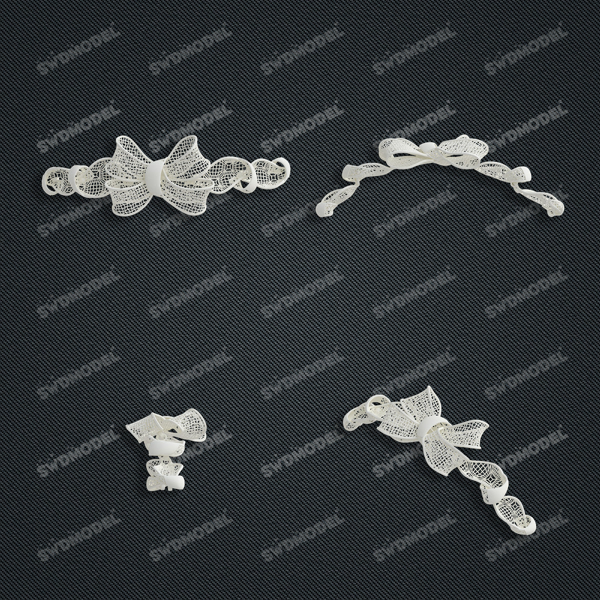 Jewelry set Filigree Bracelet White Wax Casting Resin 3D Printing Service   CNF80-B