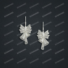 Jewelry set Filigree Earrings White Wax Casting Resin 3D Printing Service  CNF80-E