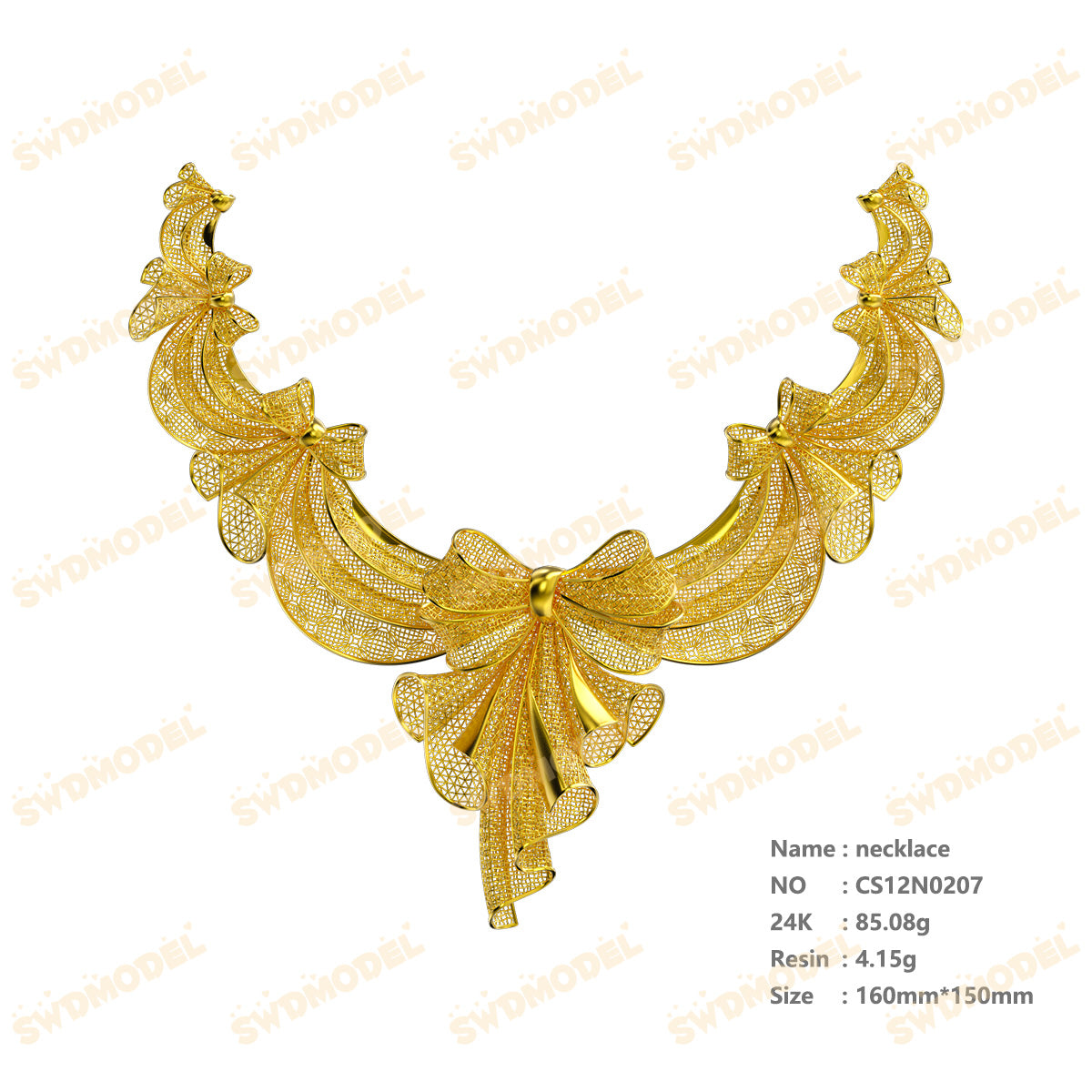 Jewelry set  Filigree Set   White Wax Casting Resin 3D Printing Service  CNF80