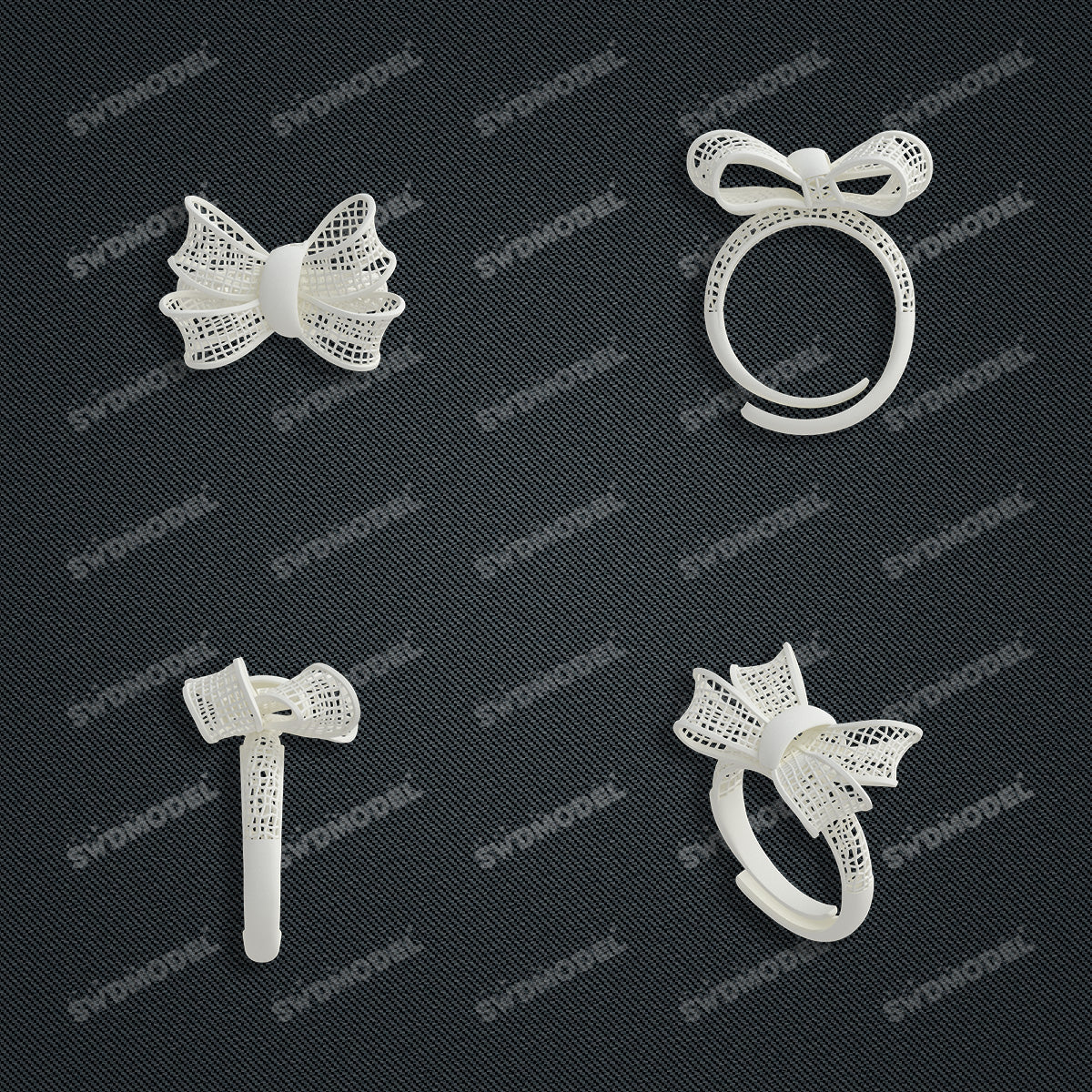 Jewelry set  Filigree Set   White Wax Casting Resin 3D Printing Service  CNF80