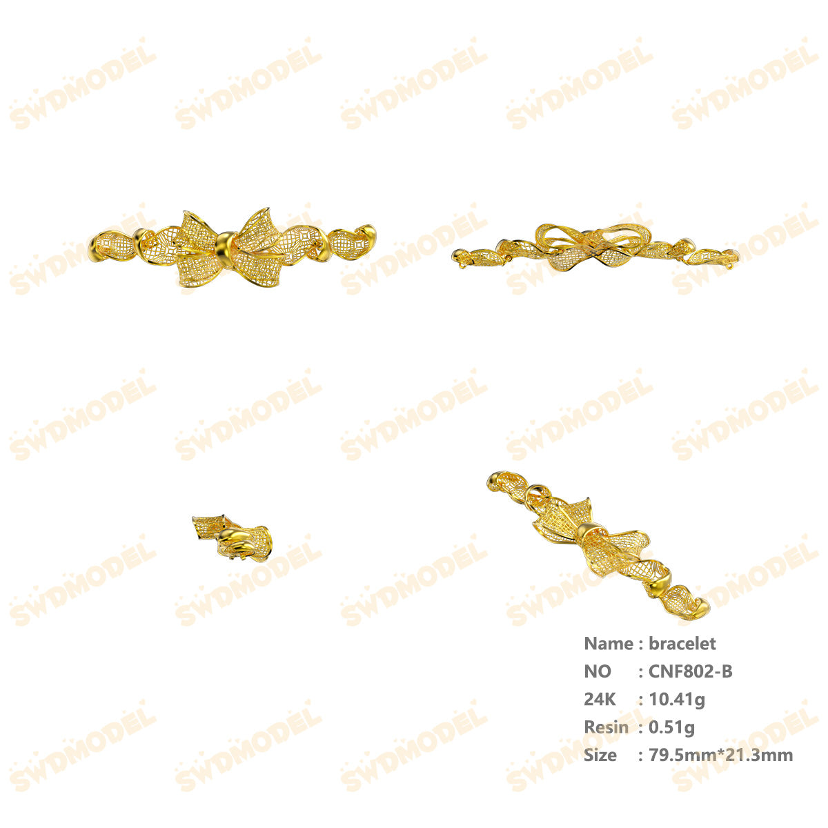 Jewelry set  Filigree Set   White Wax Casting Resin 3D Printing Service  CNF802