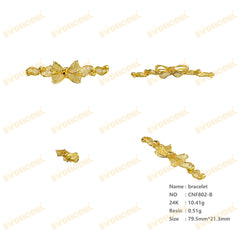 Jewelry set Filigree Bracelet White Wax Casting Resin 3D Printing Service   CNF802-B