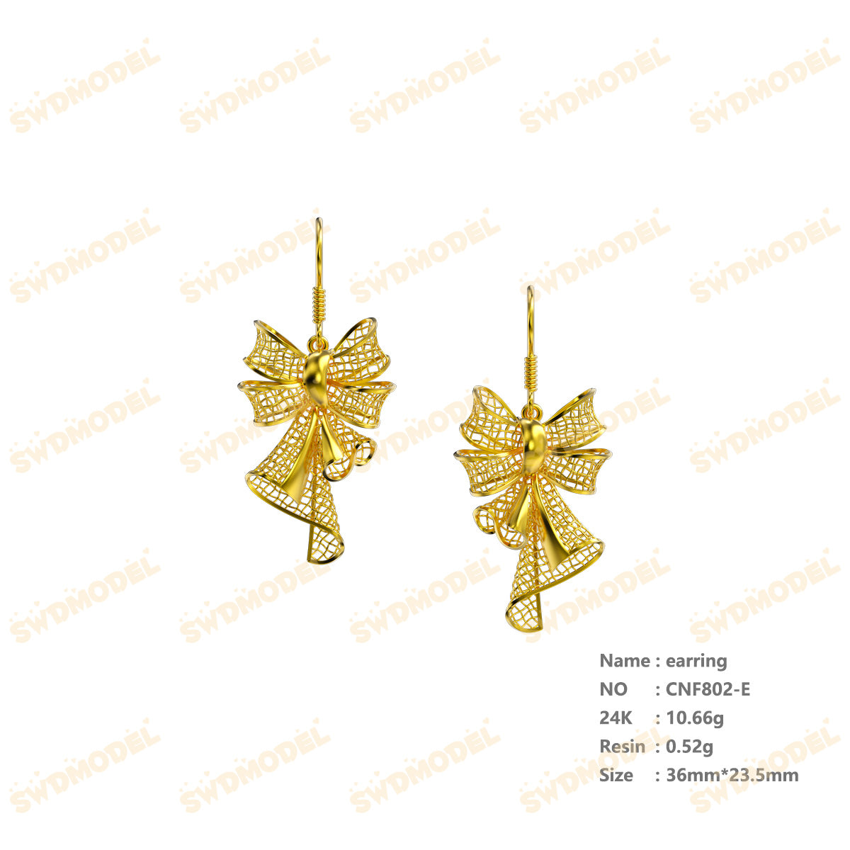 Jewelry set  Filigree Set   White Wax Casting Resin 3D Printing Service  CNF802