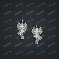 Jewelry set Filigree Earrings White Wax Casting Resin 3D Printing Service  CNF802-E