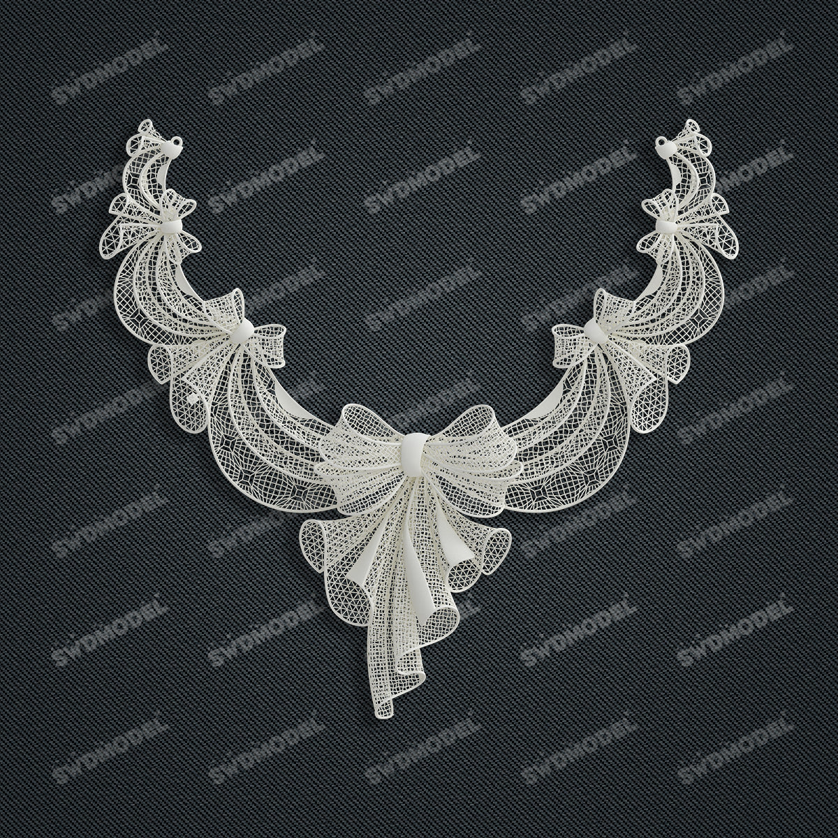 Jewelry set  Filigree Set   White Wax Casting Resin 3D Printing Service  CNF802