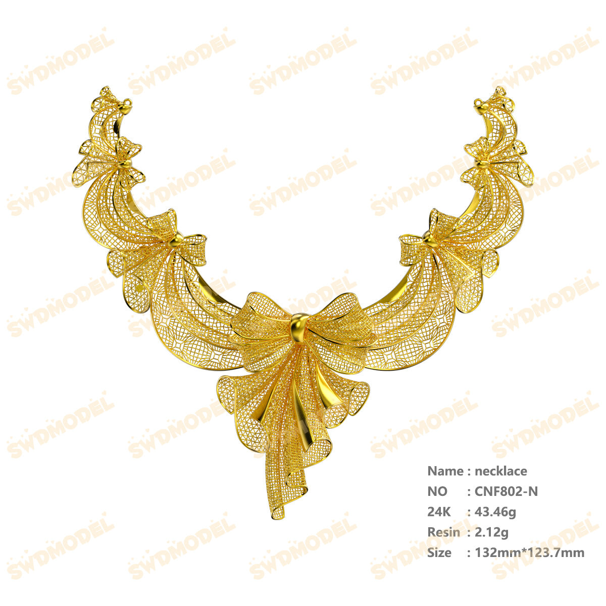 Jewelry set  Filigree Set   White Wax Casting Resin 3D Printing Service  CNF802