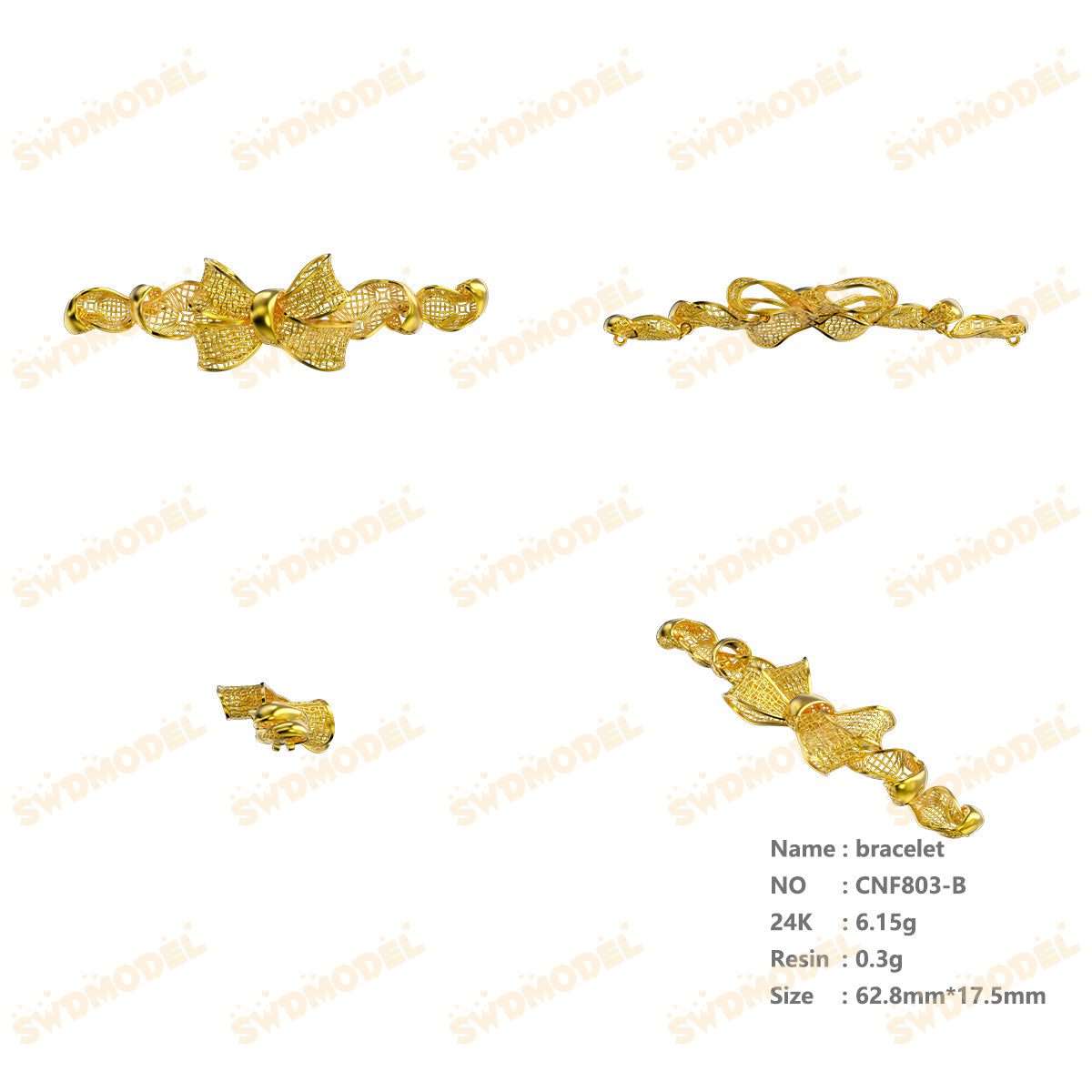 Jewelry set  Filigree Set   White Wax Casting Resin 3D Printing Service  CNF803