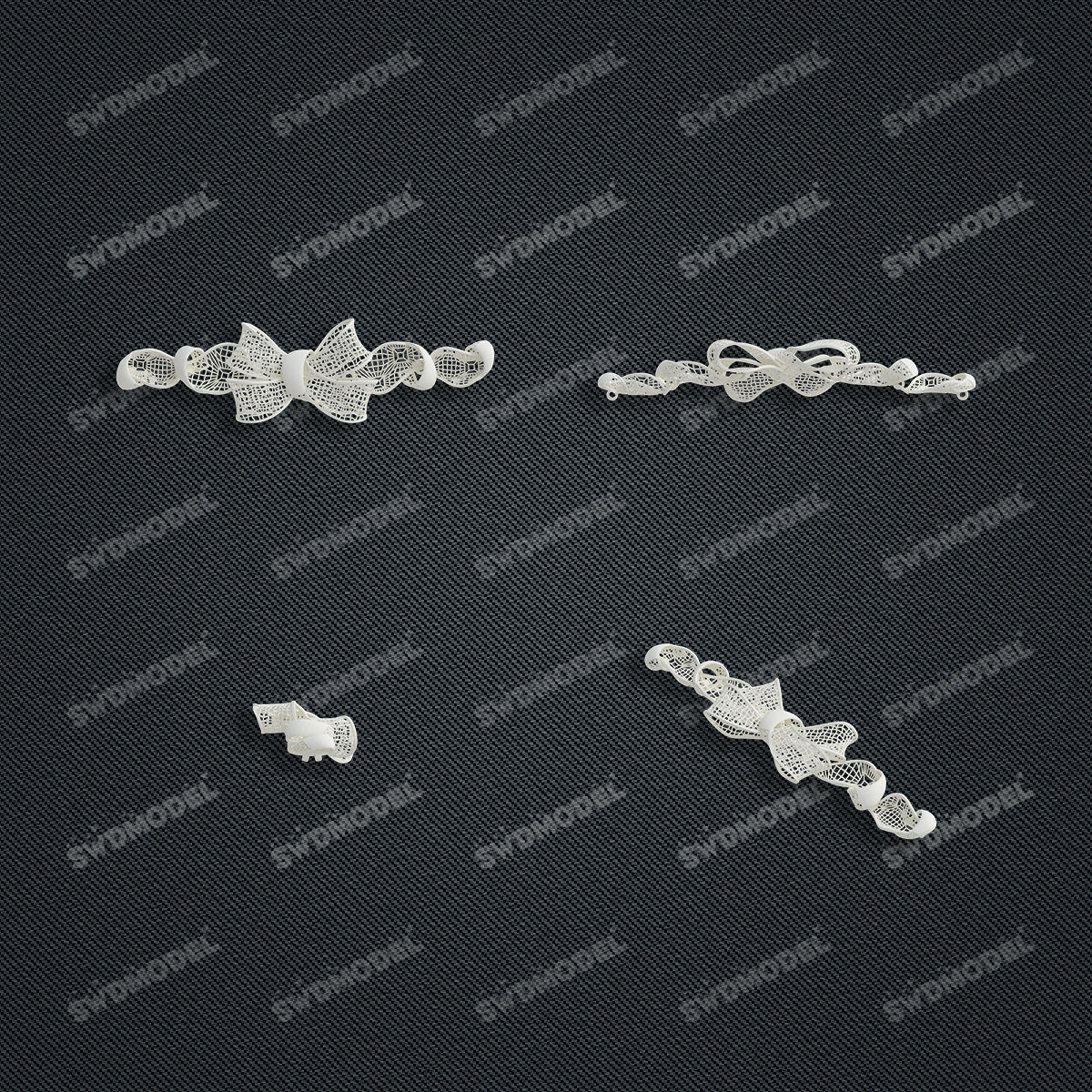 Jewelry set  Filigree Set   White Wax Casting Resin 3D Printing Service  CNF803