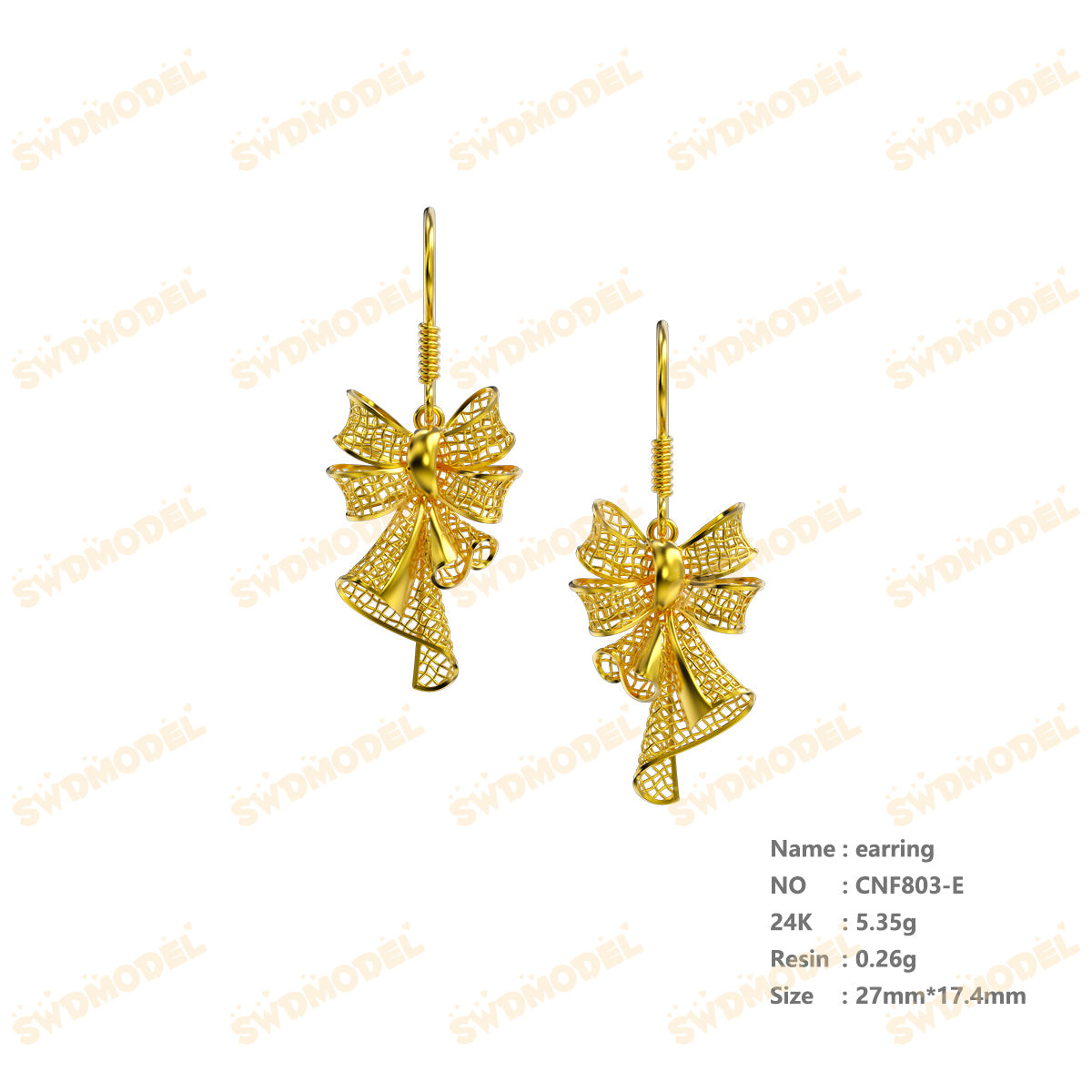 Jewelry set  Filigree Set   White Wax Casting Resin 3D Printing Service  CNF803