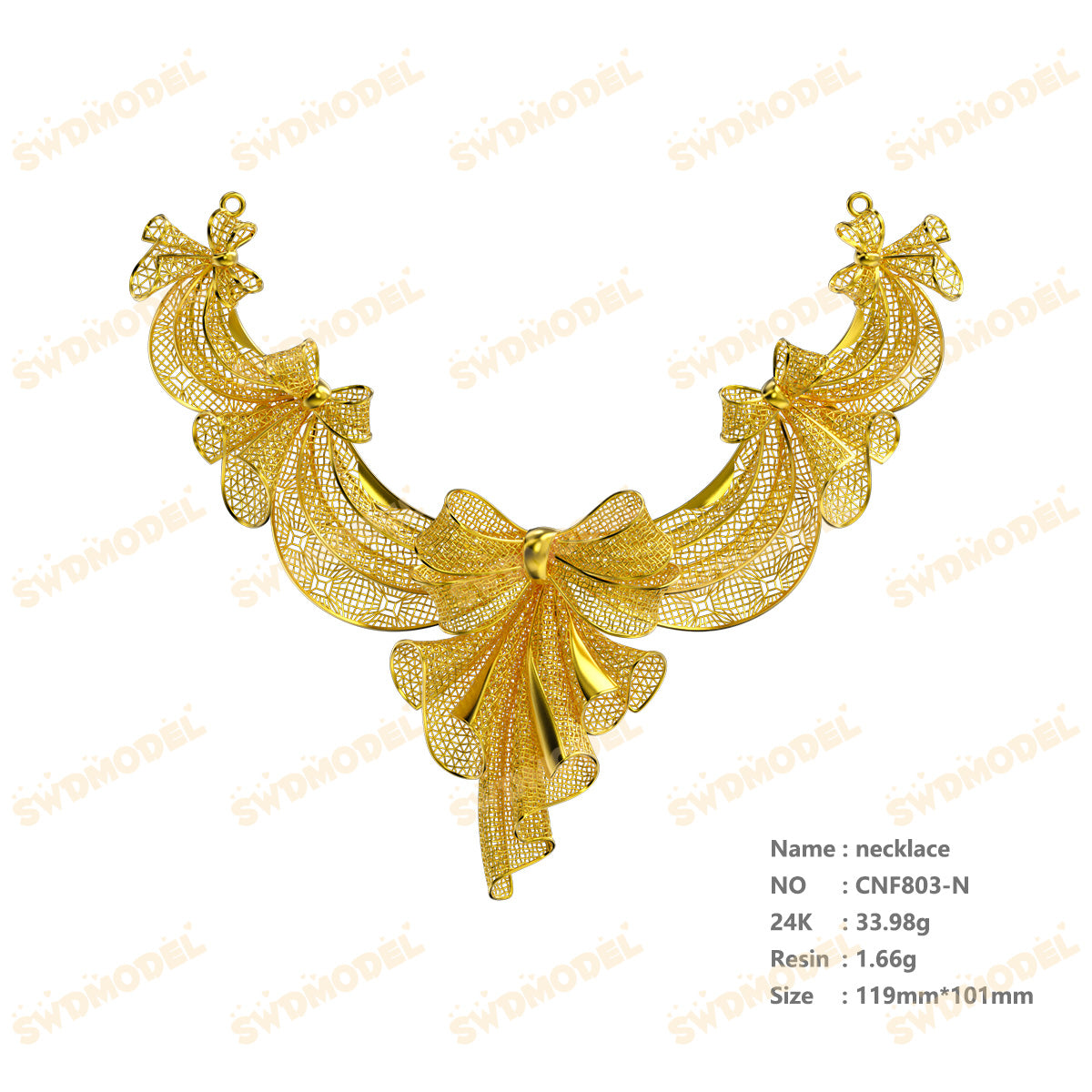 Jewelry set  Filigree Set   White Wax Casting Resin 3D Printing Service  CNF803