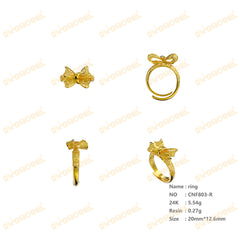 Jewelry set Filigree Ring White Wax Casting Resin 3D Printing Service  CNF803-R