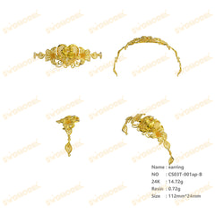 Jewelry set Filigree Bracelet White Wax Casting Resin 3D Printing Service CS03T-001ap-B