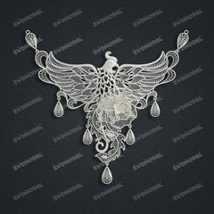 Jewelry set  Filigree Set   White Wax Casting Resin 3D Printing Service  CS03T-004ap