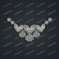 Jewelry set  Filigree Set   White Wax Casting Resin 3D Printing Service  CS03T-005ap