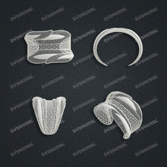 Jewelry set Filigree Bangle White Wax Casting Resin 3D Printing Service CS61G-047wt