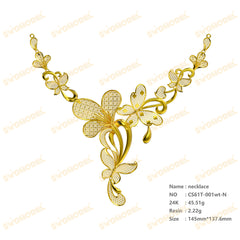 Jewelry set  Filigree Set   White Wax Casting Resin 3D Printing Service  CS61T-001wt