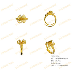 Jewelry set Filigree Ring White Wax Casting Resin 3D Printing Service  CS61T-002wt-R