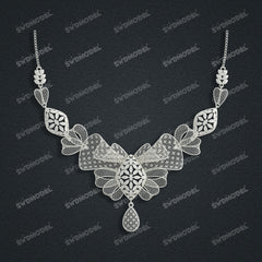 Jewelry set  Filigree Set   White Wax Casting Resin 3D Printing Service  CS61T-003wt