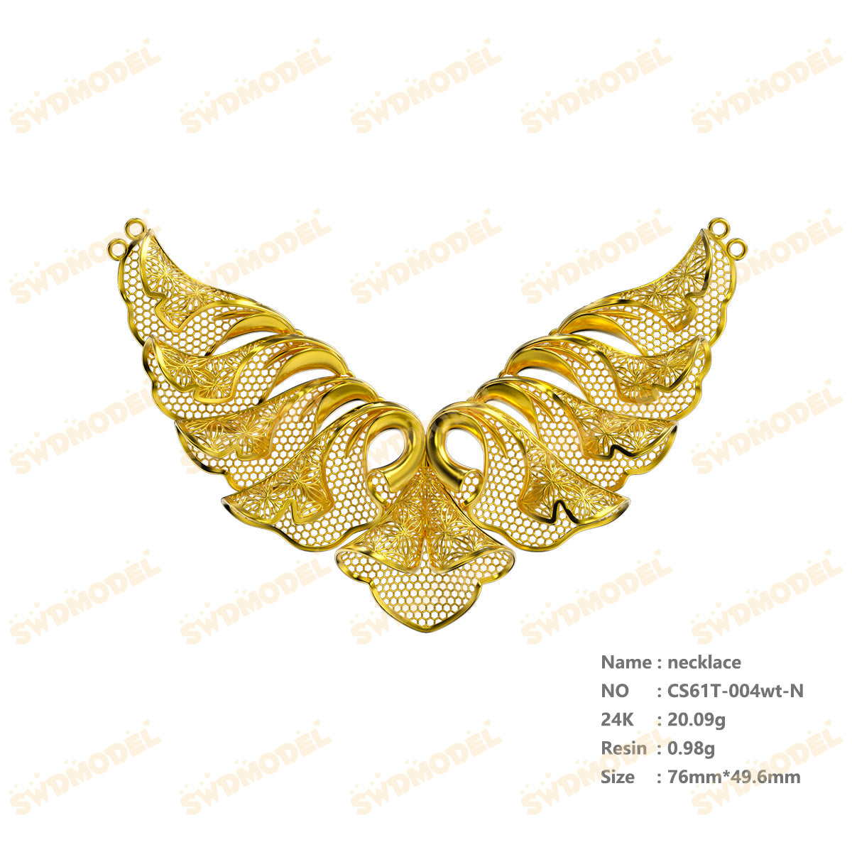 Jewelry set  Filigree Set   White Wax Casting Resin 3D Printing Service  CS61T-004wt