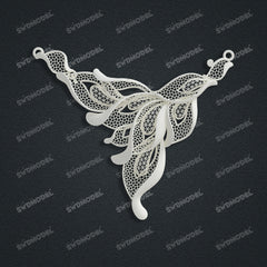 Jewelry set  Filigree Set   White Wax Casting Resin 3D Printing Service  CS61T-005wt