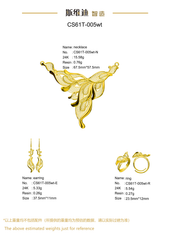 Jewelry set  Filigree Set   White Wax Casting Resin 3D Printing Service  CS61T-005wt
