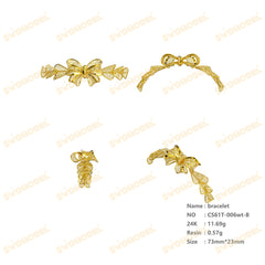 Jewelry set Filigree Bracelet White Wax Casting Resin 3D Printing Service CS03T-006wt-B