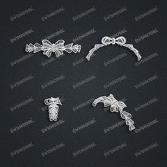 Jewelry set  Filigree Set   White Wax Casting Resin 3D Printing Service  CS61T-006wt