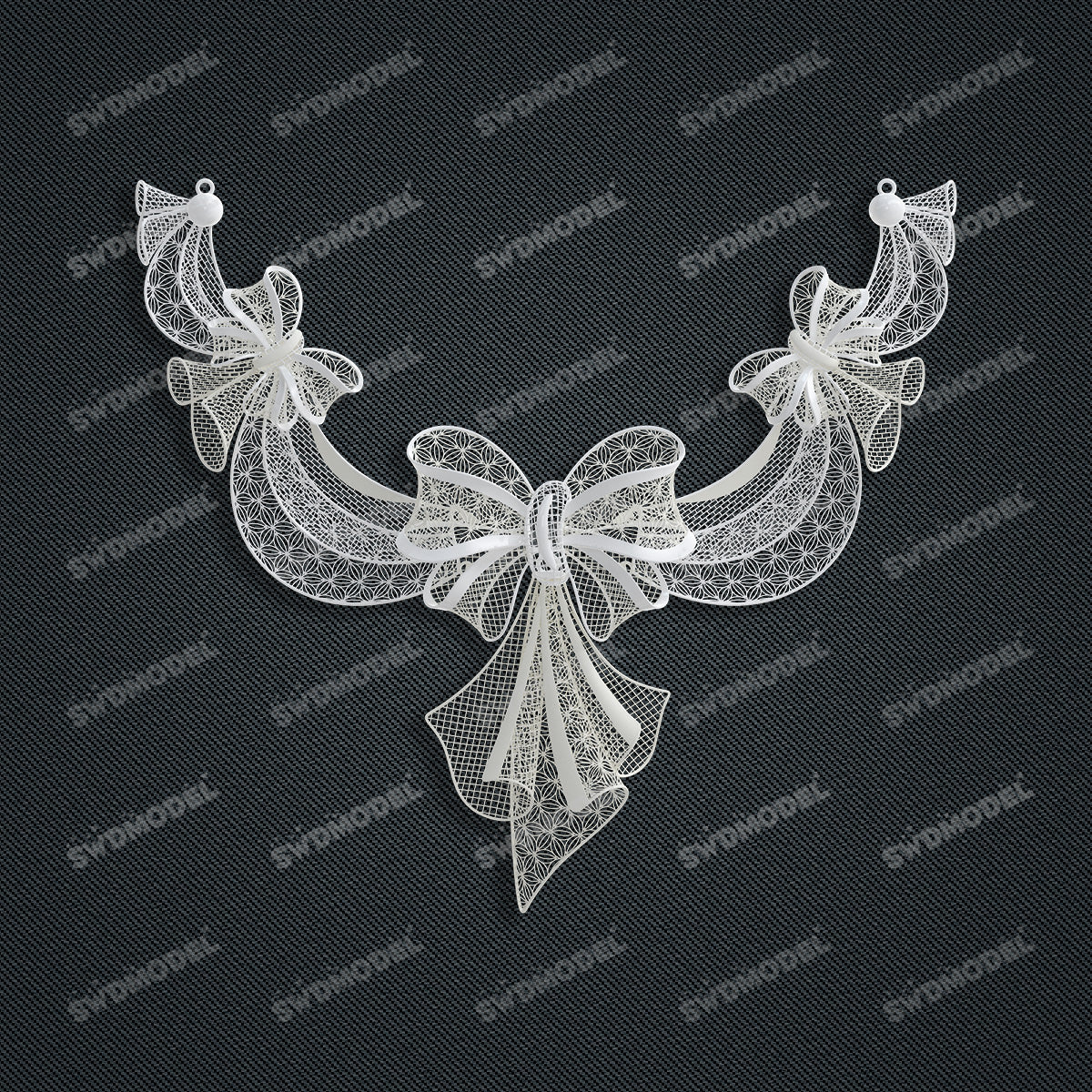 Jewelry set  Filigree Set   White Wax Casting Resin 3D Printing Service  CS61T-006wt