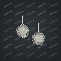 Jewelry set  Filigree Set   White Wax Casting Resin 3D Printing Service  CS61T-008wt