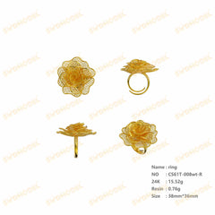 Jewelry set Filigree Ring White Wax Casting Resin 3D Printing Service  CS03T-006wt-R