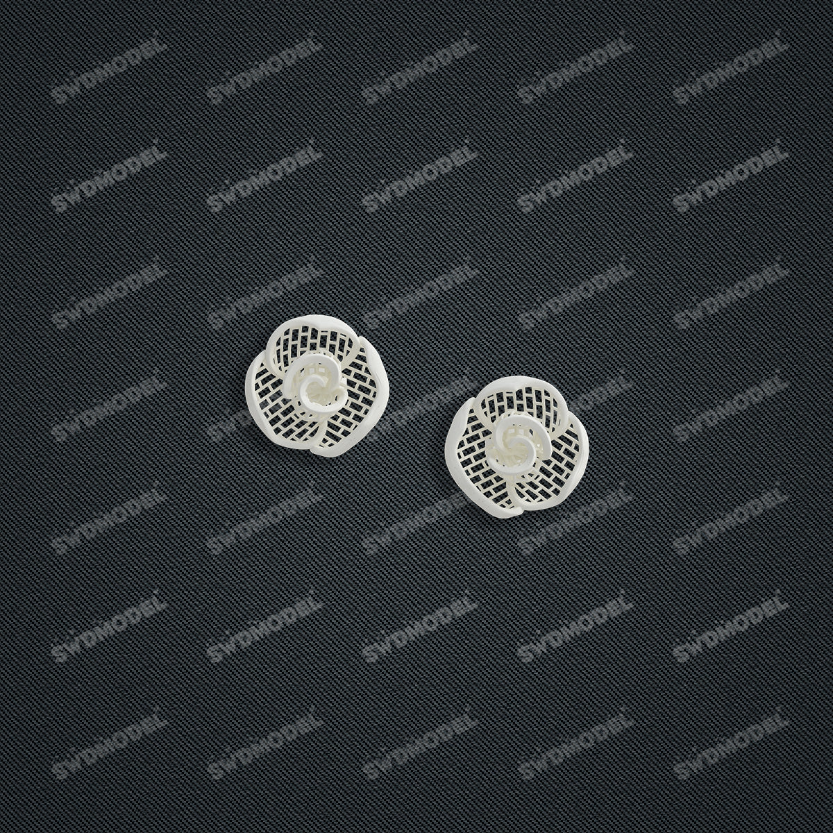 Jewelry set  Filigree Set   White Wax Casting Resin 3D Printing Service  CS61T-014wt