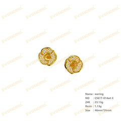 Jewelry set Filigree Earrings White Wax Casting Resin 3D Printing Service  CS03T-014wt-E