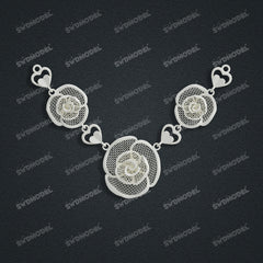 Jewelry set  Filigree Set   White Wax Casting Resin 3D Printing Service  CS61T-014wt