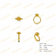 Jewelry set Filigree Ring White Wax Casting Resin 3D Printing Service  CS03T-014wt-R
