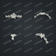 Jewelry set  Filigree Set   White Wax Casting Resin 3D Printing Service  CS61T-015wt