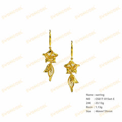 Jewelry set Filigree Earrings White Wax Casting Resin 3D Printing Service  CS03T-015wt-E