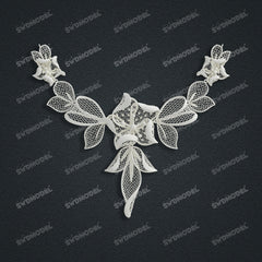 Jewelry set  Filigree Set   White Wax Casting Resin 3D Printing Service  CS61T-015wt
