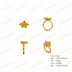 Jewelry set Filigree Ring White Wax Casting Resin 3D Printing Service  CS03T-015wt-R
