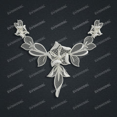 Jewelry set Filigree Necklace White Wax Casting Resin 3D Printing Service  CS61T-016wt-N