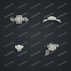 Jewelry set Filigree Bracelet White Wax Casting Resin 3D Printing Service CS61T-017wt-B